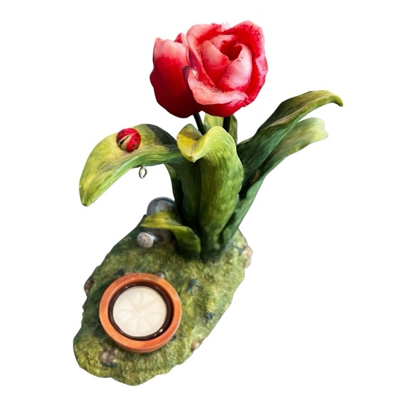 Yankee Candle Tart Wax Warmer Tulip Garden Lady Bug No Warmer W/Tag Discontinued - Picture 5 of 11